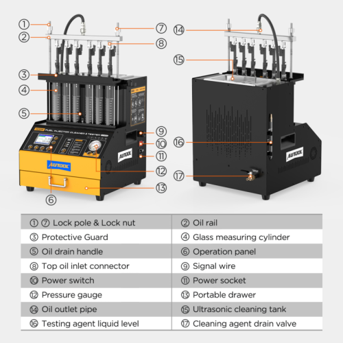 AUTOOL CT500 - Βιομηχανικό πλυντήριο και δοκιμαστικό μπεκ GDI/EFI/FSI