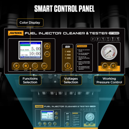 AUTOOL CT500 - Βιομηχανικό πλυντήριο και δοκιμαστικό μπεκ GDI/EFI/FSI