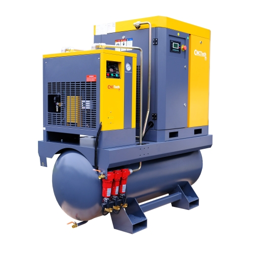 Κοχλιωτός συμπιεστής 3 σε 1 11 kW | 1500 l/min | Δεξαμενή 500 l και αφυγραντήρας